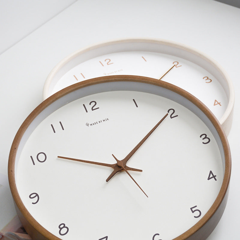 Horloge murale analogique Floroux en bois massif pour la maison