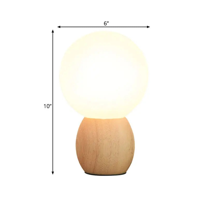 ÉclatBois - Lampe de Nuit à Boules avec Socle en Bois Naturel