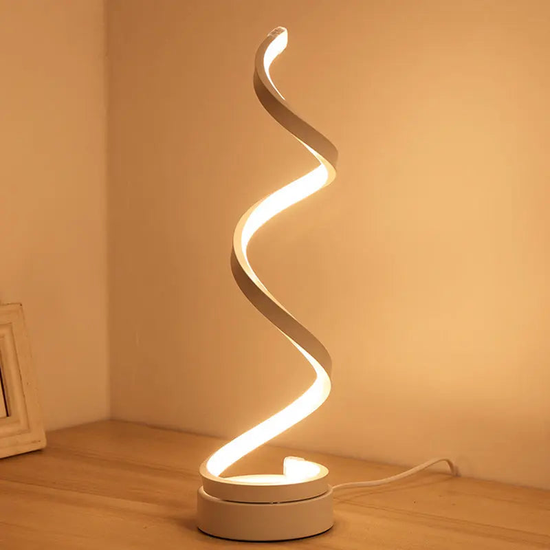 ÉclatSpiralé - Lampe de Table Moderne à Design Spiralé LED