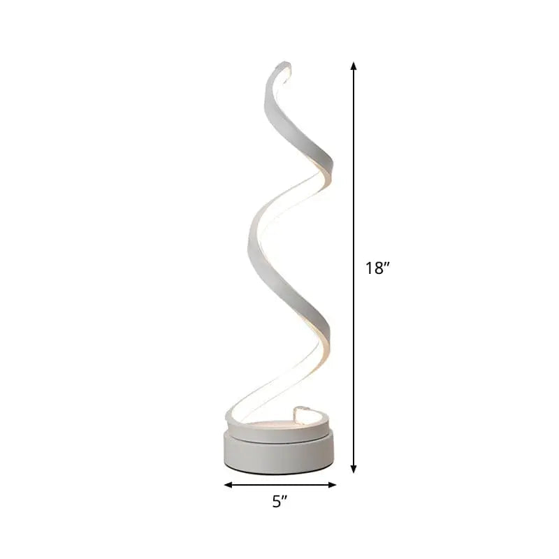 ÉclatSpiralé - Lampe de Table Moderne à Design Spiralé LED