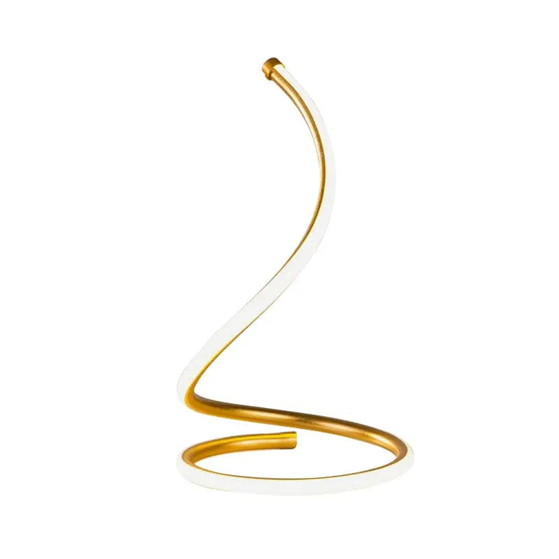 Luminéa - Lampe Spiralée en Silicagel Doré