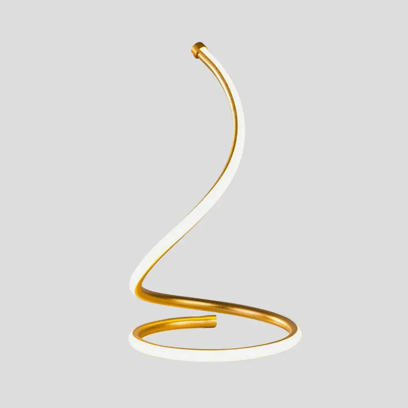 Luminéa - Lampe Spiralée en Silicagel Doré