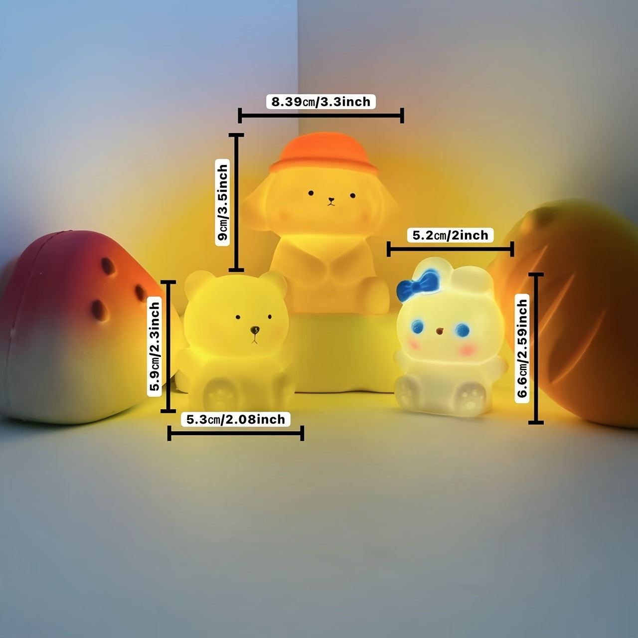 PuppyGlow Light - Petite lampe de nuit LED mignonne pour enfants