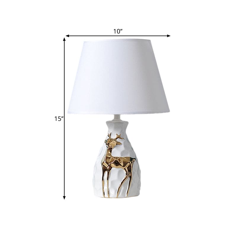 Floroux – Élégant vase cerf lampe de table pour une atmosphère chaleureuse