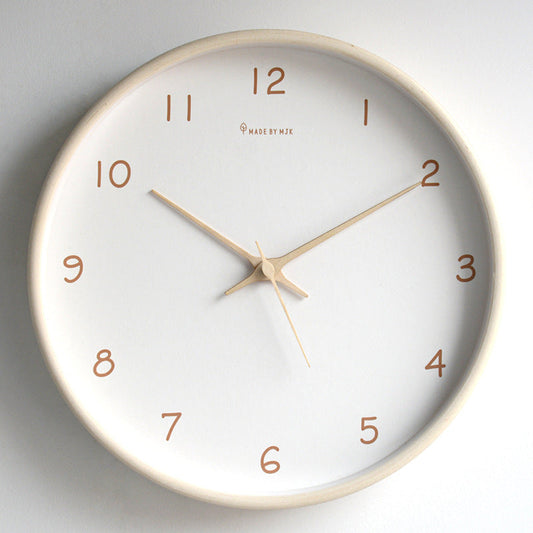 Horloge murale analogique Floroux en bois massif pour la maison