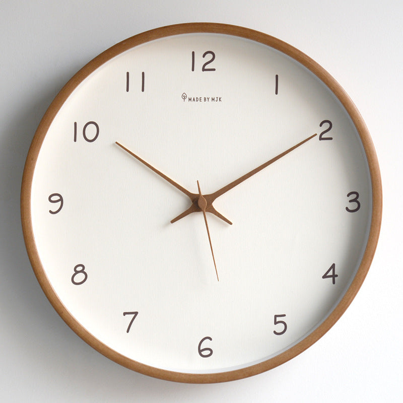 Horloge murale analogique Floroux en bois massif pour la maison