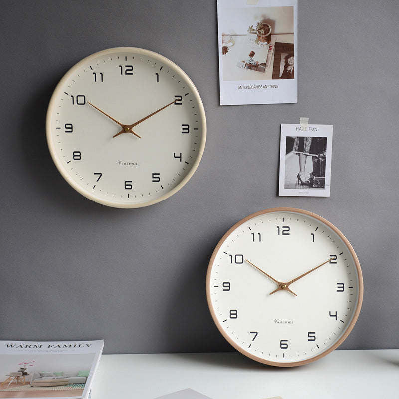 KlarZeit - Ensemble de pendule murale en bois moderne
