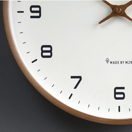 Horloge murale en bois analogique Floroux pour la maison