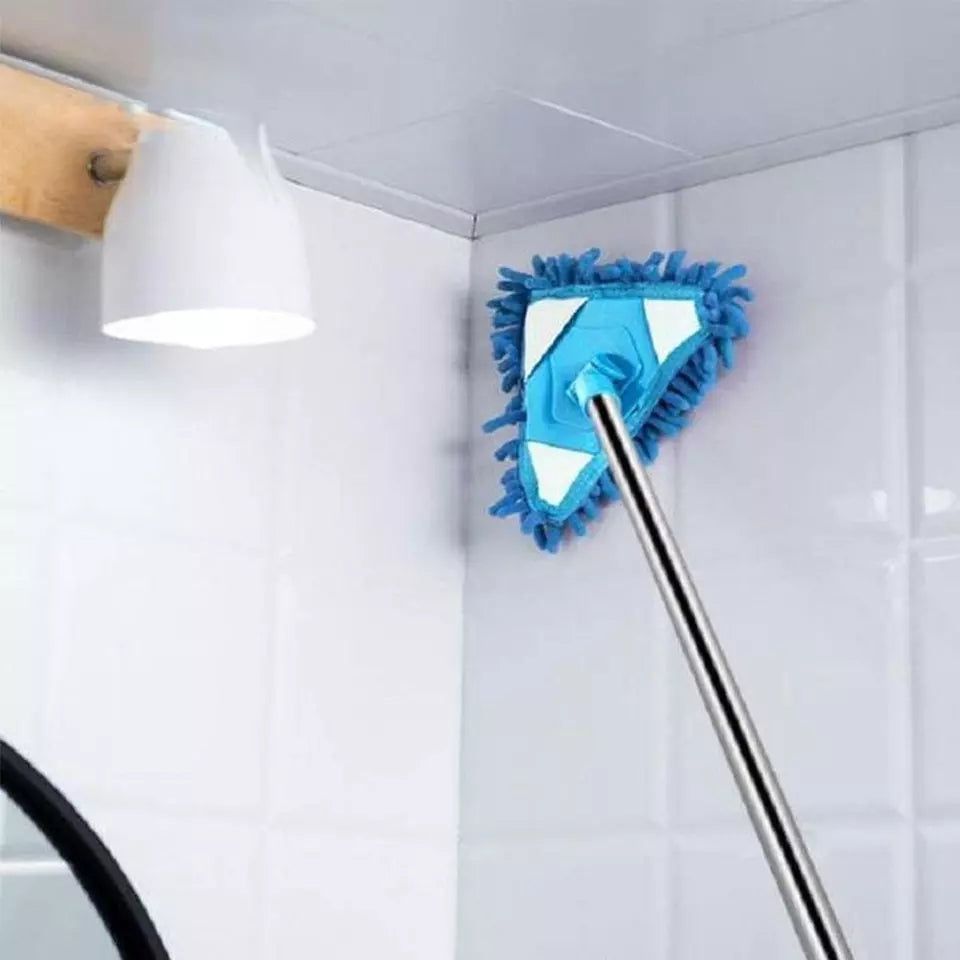 Mop de nettoyage triangulaire réglable rotatif 180