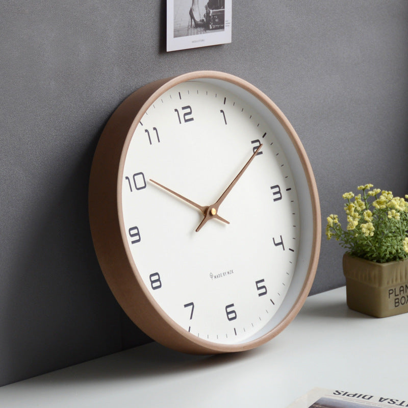 KlarZeit - Ensemble de pendule murale en bois moderne