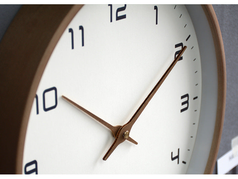 Horloge murale en bois analogique Floroux pour la maison
