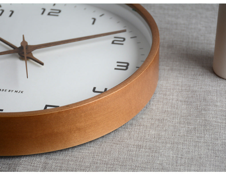 Horloge murale en bois analogique Floroux pour la maison