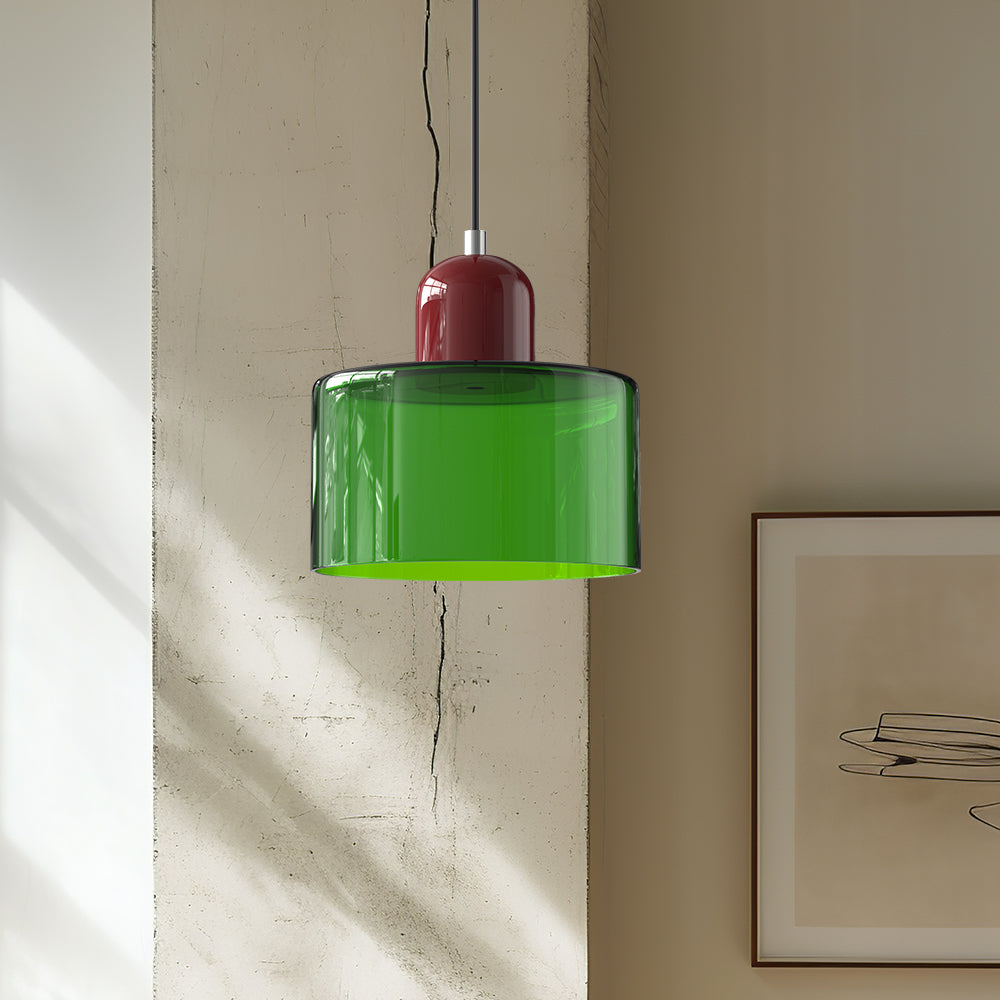 Floroux Glass Suspension | Creative Bauhaus Design | Colorful Accents | Atmospheric Lighting for Dining Room & Living Room