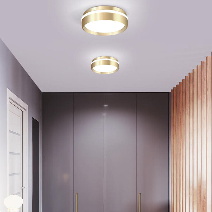 Floroux Nordic Round Luminaire LED Ceiling Light | Minimalist Design | Aluminum & Acrylic | Gold Finish