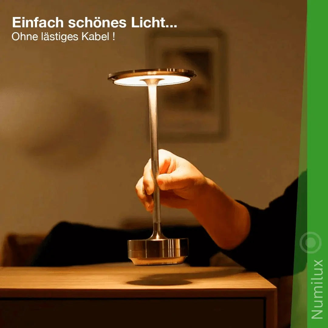 NumiLux Lampe de table rechargeable étanche et élégante
