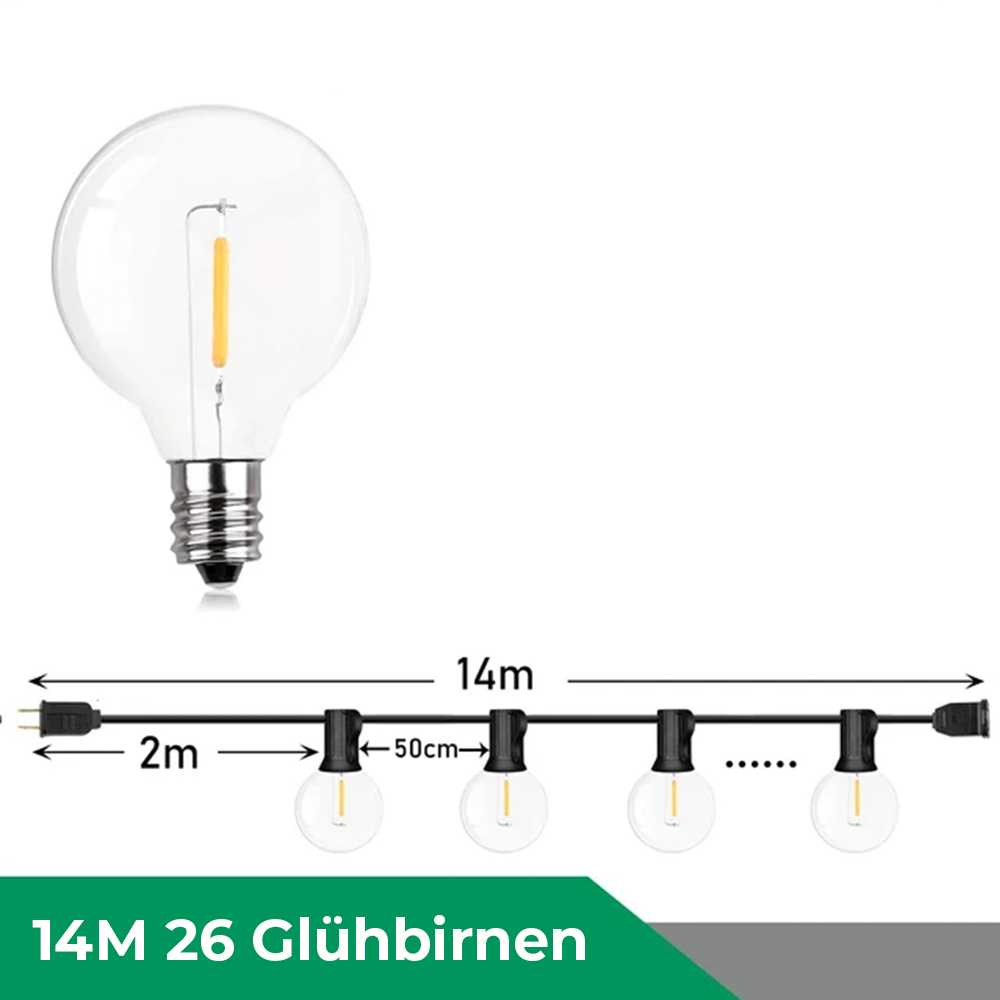 Floroux | Guirlande lumineuse LED étanche en plastique incassable pour intérieur et extérieur