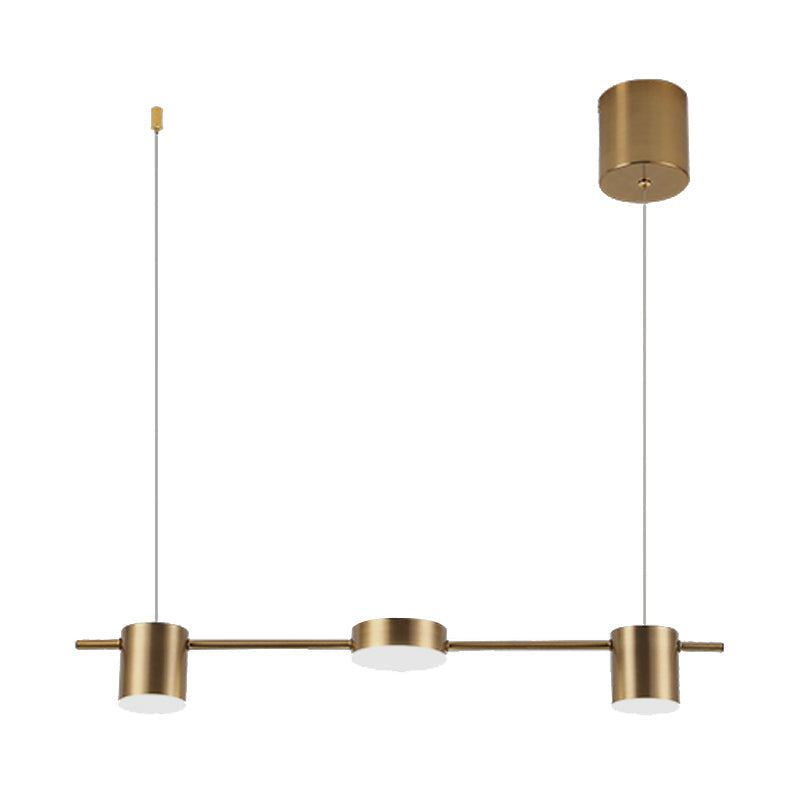 LumiModern – Suspension en aluminium noir/or à 3 ou 5 lumières