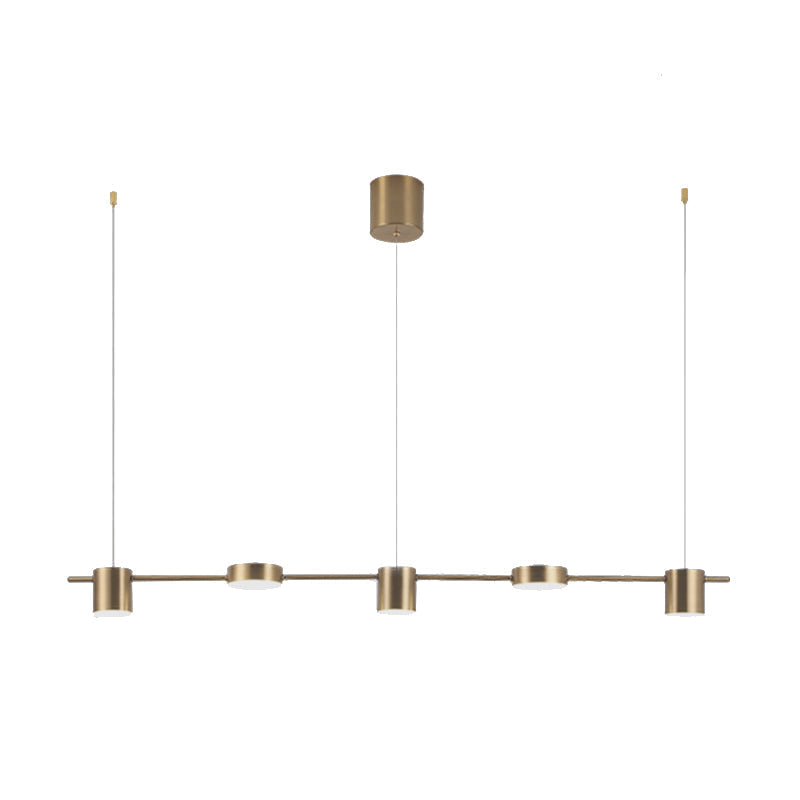 LumiModern – Suspension en aluminium noir/or à 3 ou 5 lumières