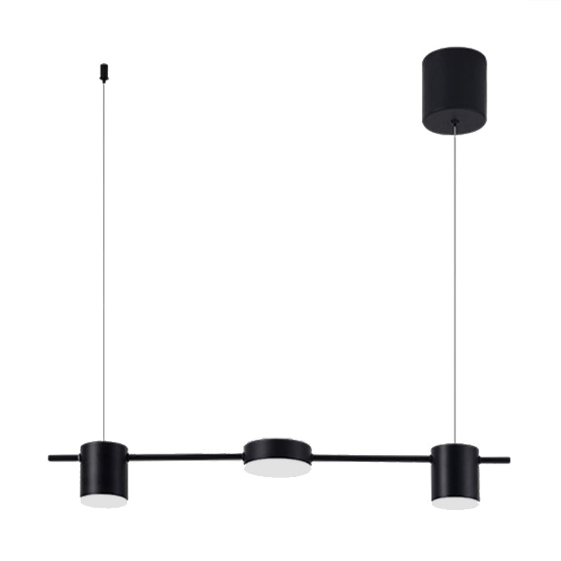 LumiModern – Suspension en aluminium noir/or à 3 ou 5 lumières