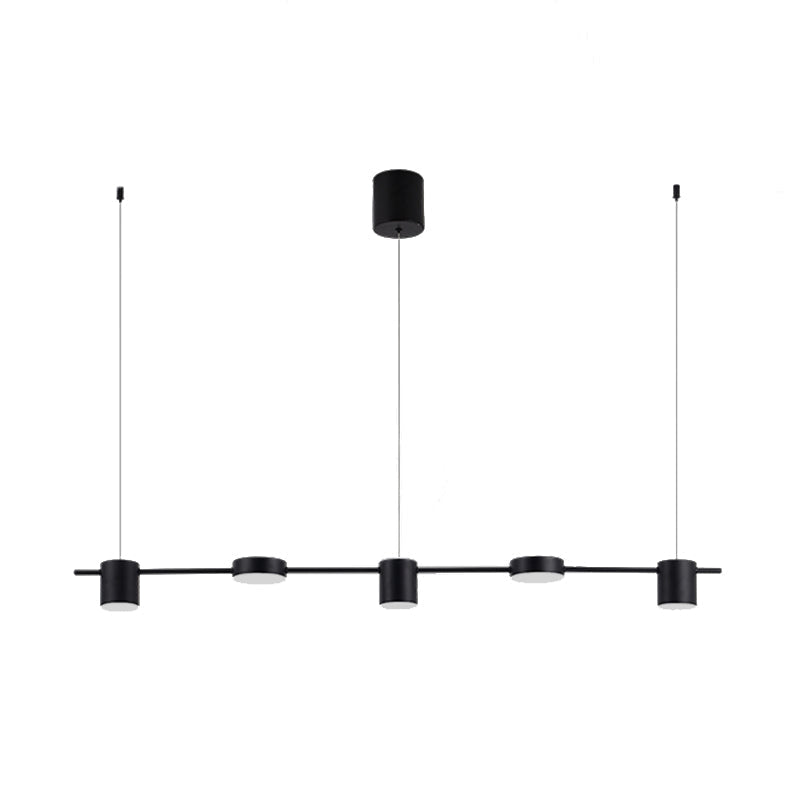 LumiModern – Suspension en aluminium noir/or à 3 ou 5 lumières
