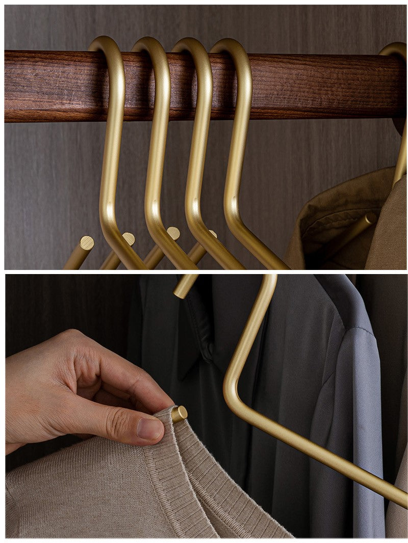 Floroux Metal Hanger Set | Matte Gold or Silver | Seamless Closet Organizer | 5 Pieces