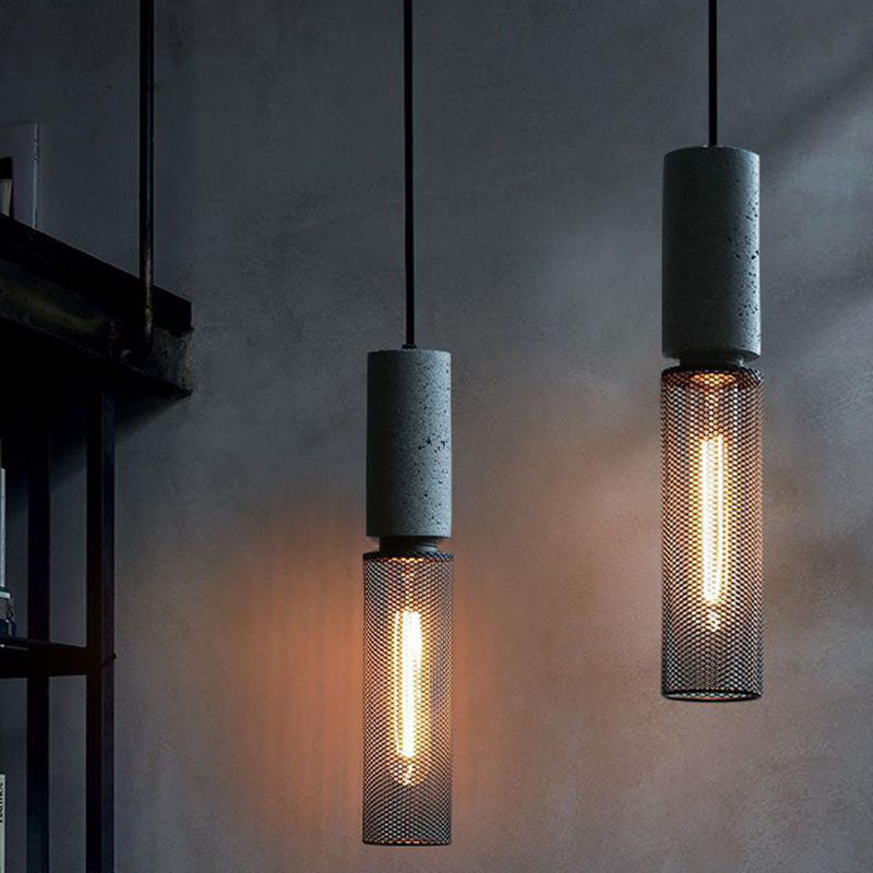 Floroux Industrial Design Hanging Light in Concrete | Cylindrical Shape | Modern Look | Perfect for the Living Room