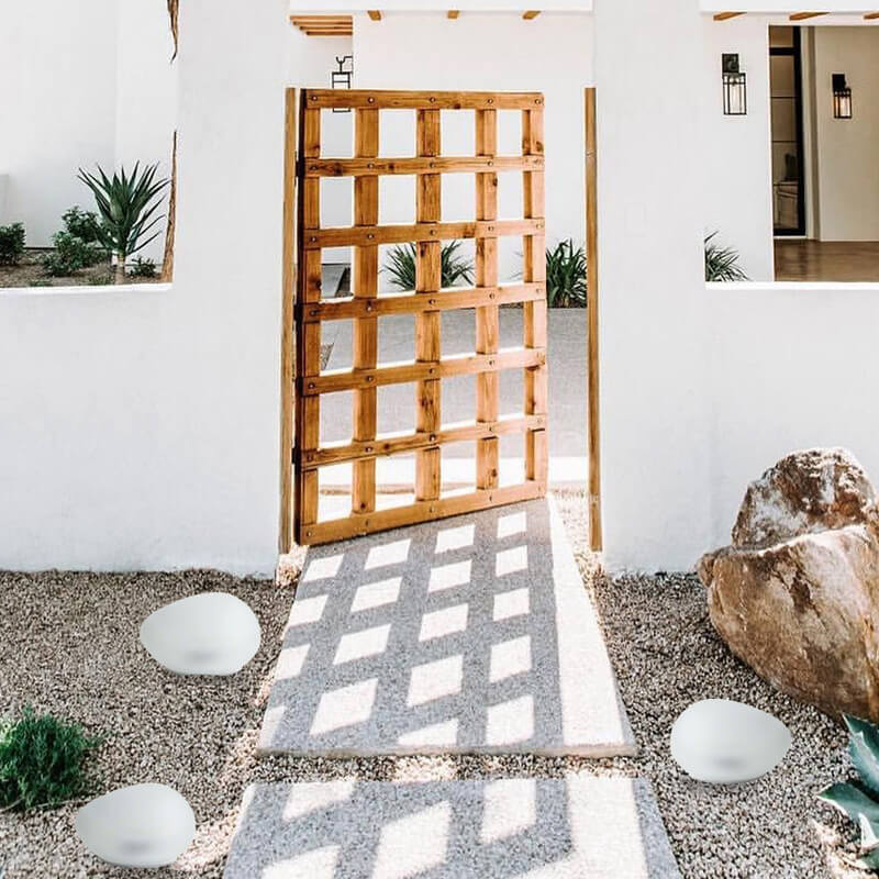 Floroux Solar LED Garden Lamp | Solar Powered | Outdoor Lighting | Decorative Stone Appearance