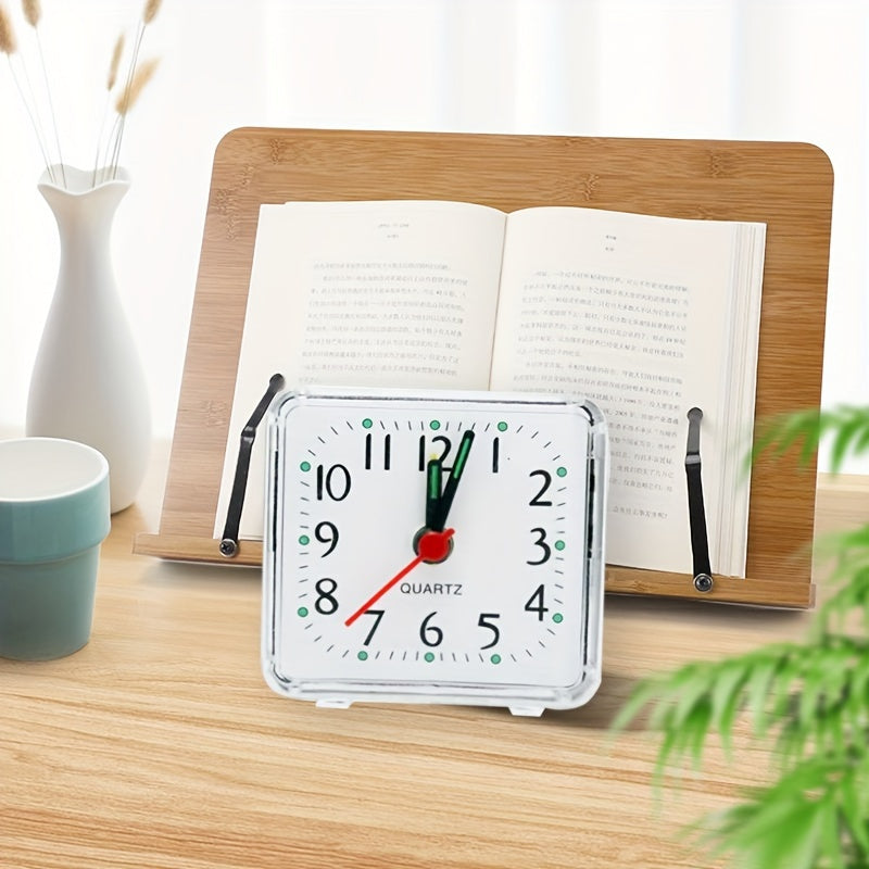TimeSquare – Réveil Minimaliste Blanc pour Bureau & Chambre à coucher