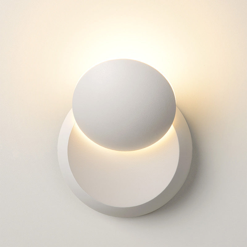 Lampe murale moderne minimaliste éclipse lunaire rotative