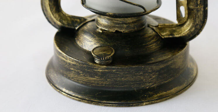 Floroux Retro Kerosin Lampe de Table | Lampe à Huile Nostalgique | Lanterne Décorative à 1 Flamme