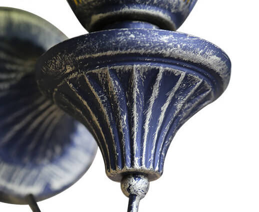 Floroux Retro Kérosène Antique Applique Murale | Design 1-Lumière | Abat-Jour en Verre | Éclairage Vintage pour Espaces de Vie