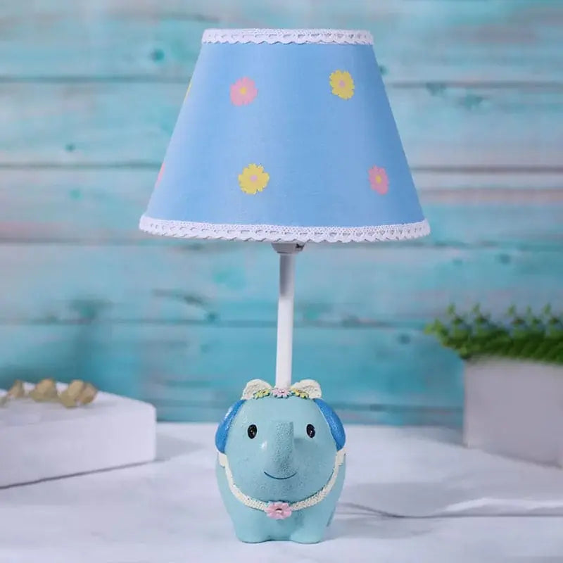 ÉlégantÉléphant - Lampe de Table avec Motif Floral et Base Éléphant