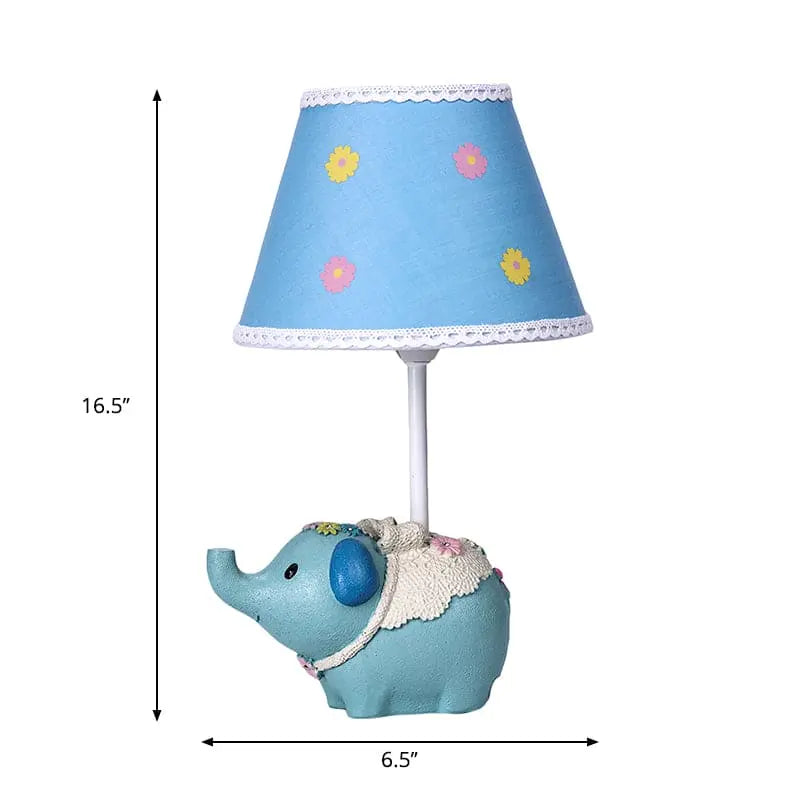 ÉlégantÉléphant - Lampe de Table avec Motif Floral et Base Éléphant