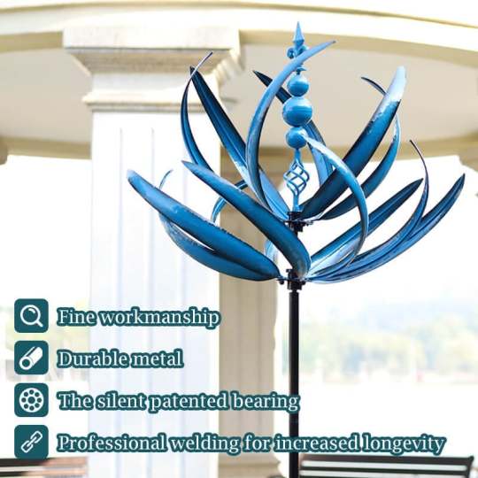 WindTwirl – Modern Moulin à Vent de Jardin pour L'extérieur