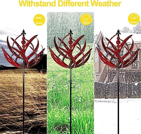 WindTwirl – Modern Moulin à Vent de Jardin pour L'extérieur