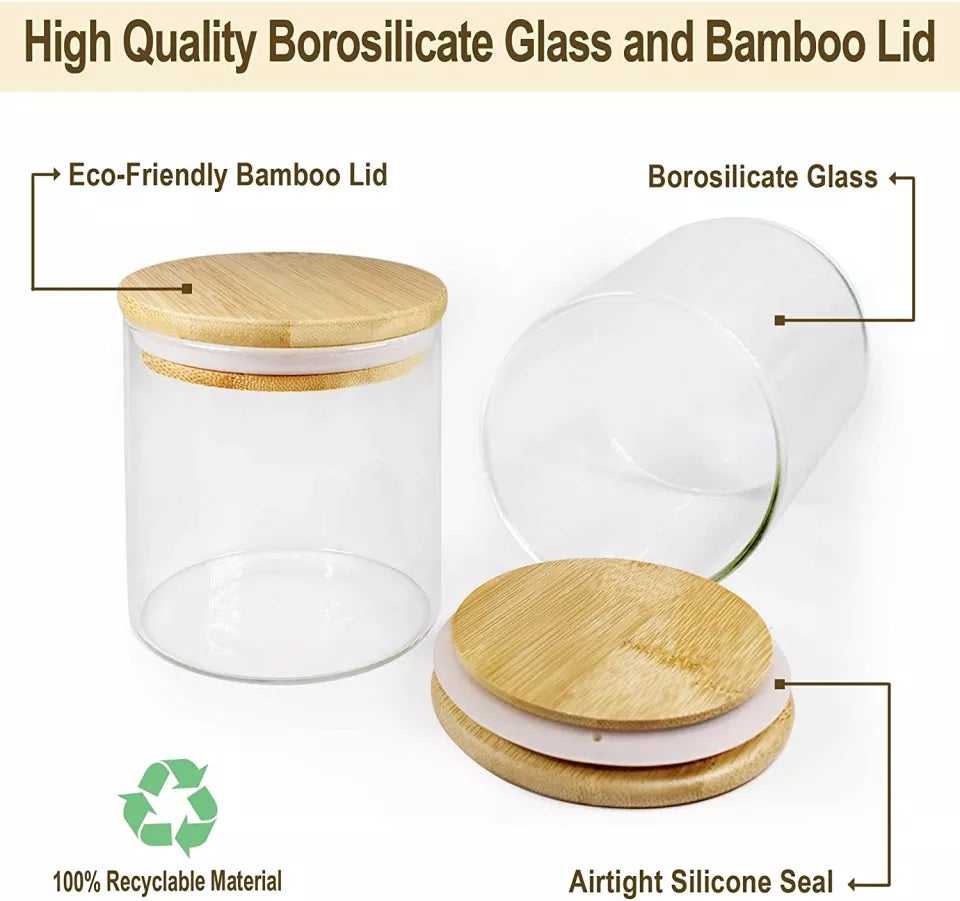 Ensemble de bocaux à épices en verre