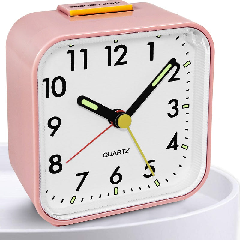 SilentGlow Horloge – Réveil Analogique Minimaliste avec Snooze