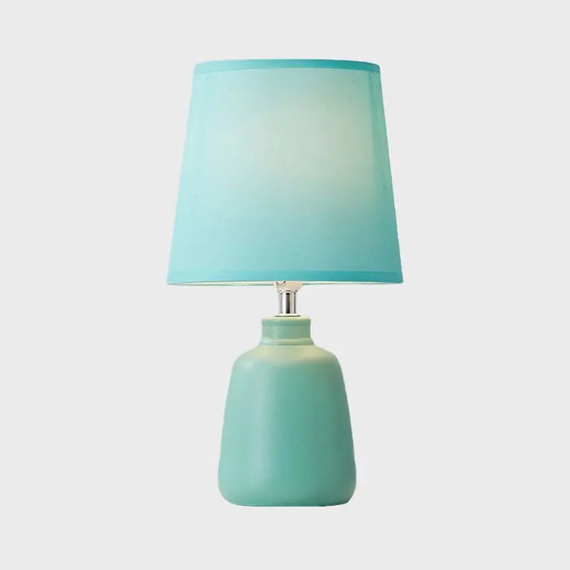LumiNord - Lampe de Chevet Nordic Tissée avec Base en Céramique