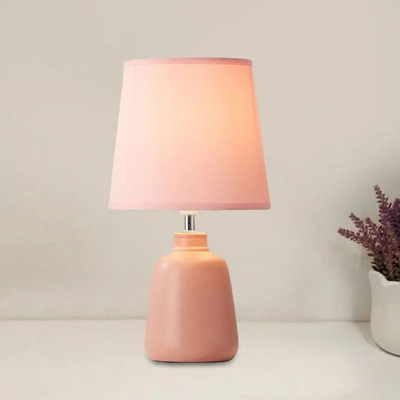 LumiNord - Lampe de Chevet Nordic Tissée avec Base en Céramique