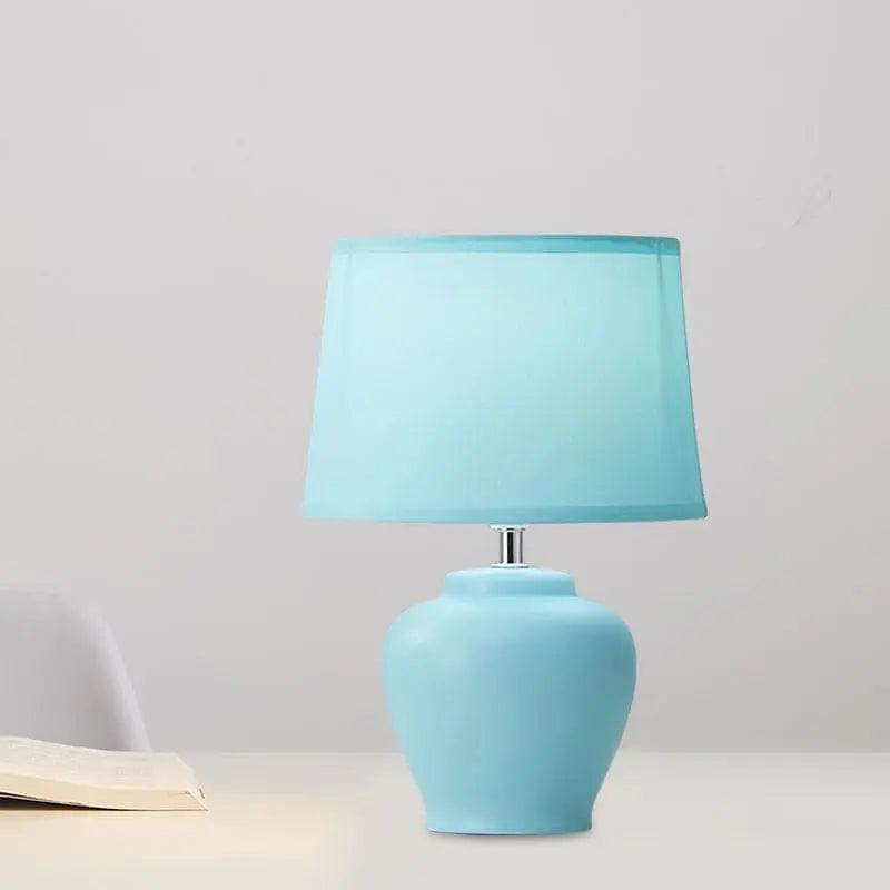 LumiNord - Lampe de Chevet Nordic Tissée avec Base en Céramique