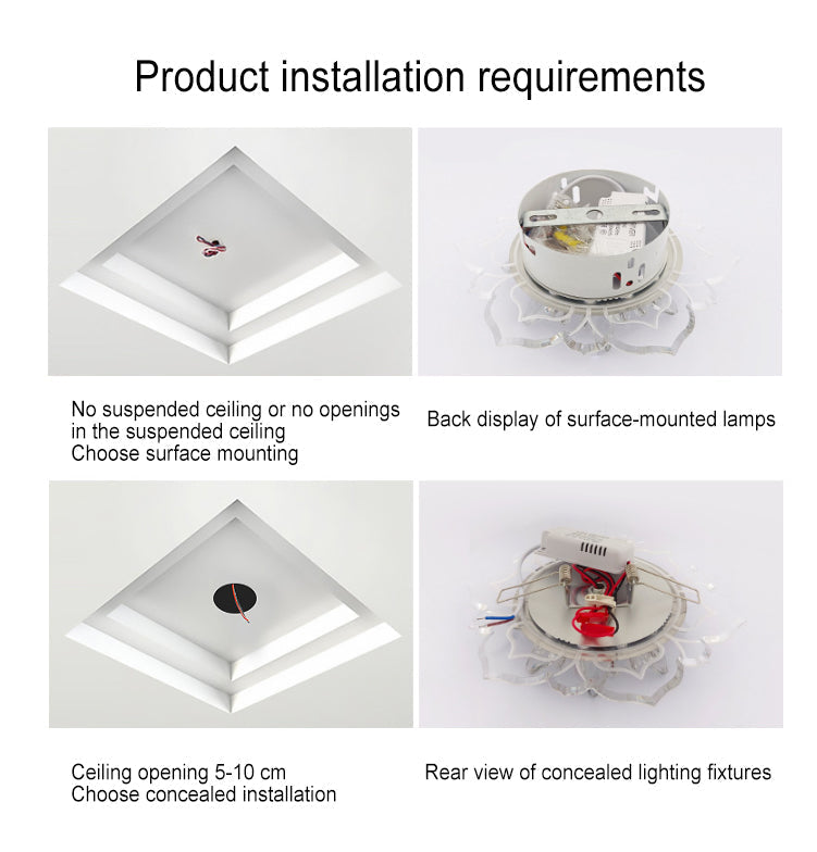 Floroux LED Crystal Ceiling Light | Flower Shape | Modern Design | Energy Saving | Decorative Lighting
