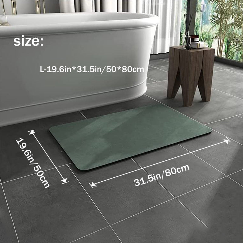 Tapis de bain antidérapant – terre de diatomée – séchage rapide – design élégant