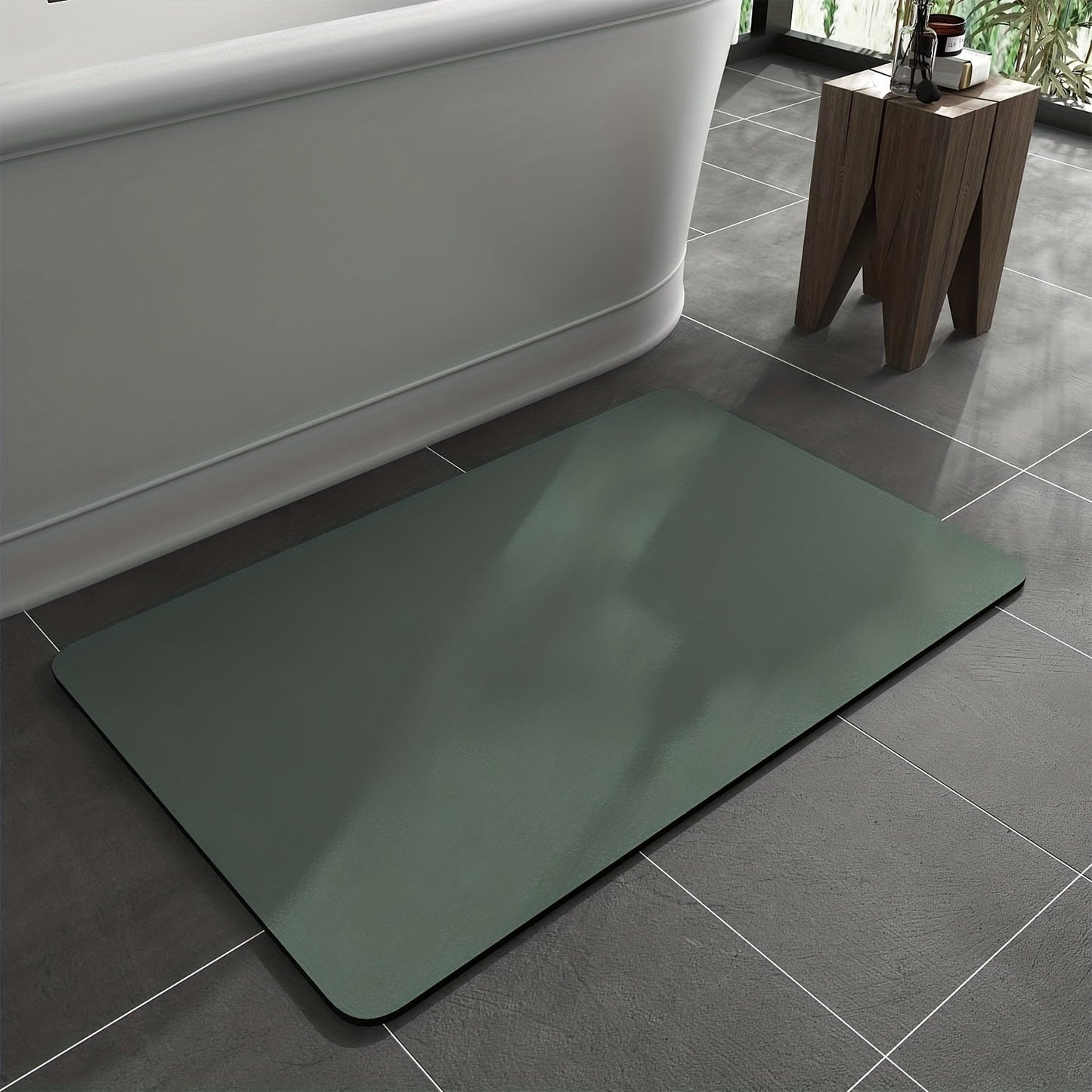 Tapis de bain antidérapant – terre de diatomée – séchage rapide – design élégant