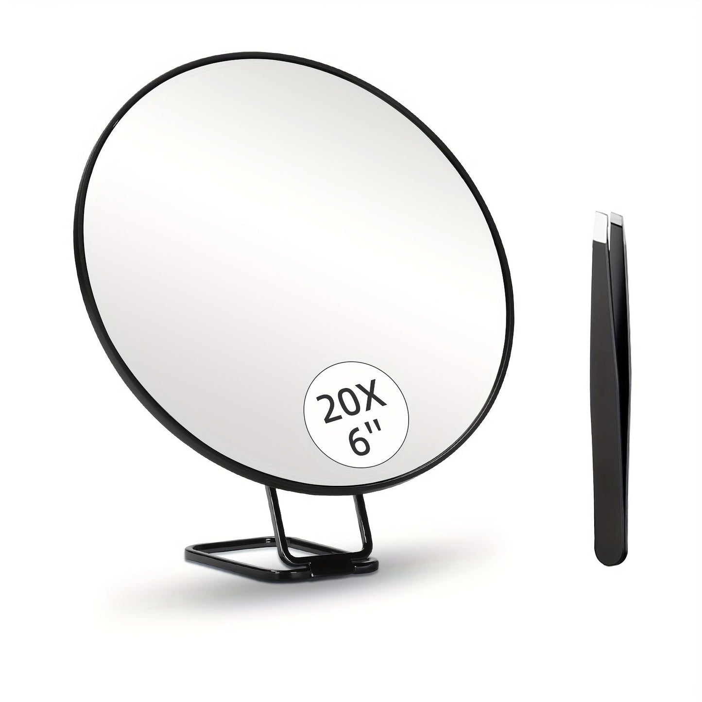 Miroir de maquillage loupe - 20X/10X de grossissement, ventouse, portable