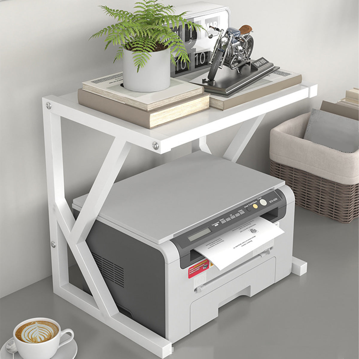 Floroux | Étagère de rangement à micro-ondes à double couche pour plan de travail de cuisine