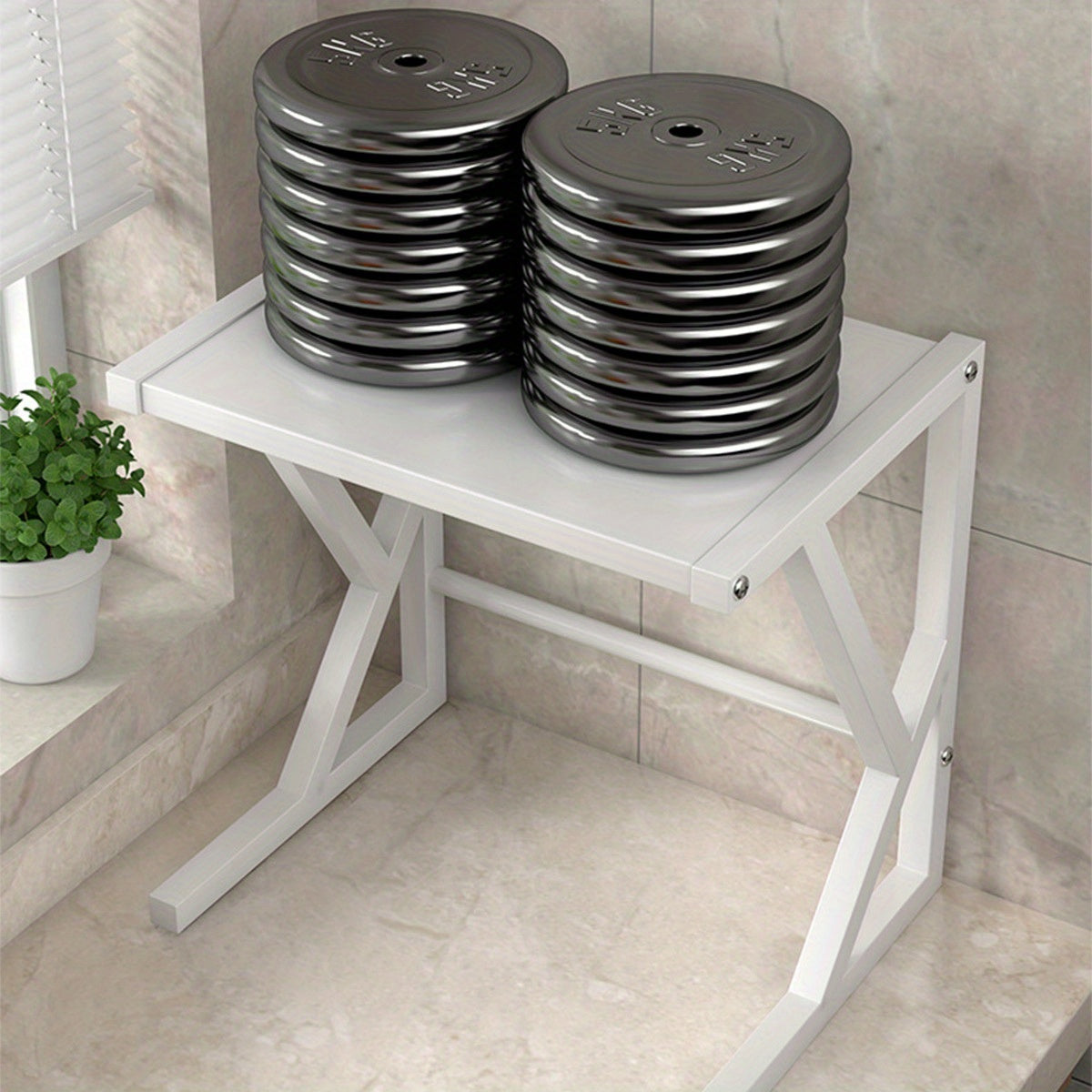 Floroux | Étagère de rangement à micro-ondes à double couche pour plan de travail de cuisine