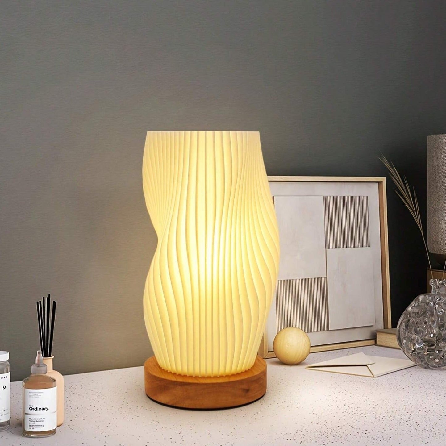 Floroux - Lampe à vagues LED calme pour une atmosphère conviviale