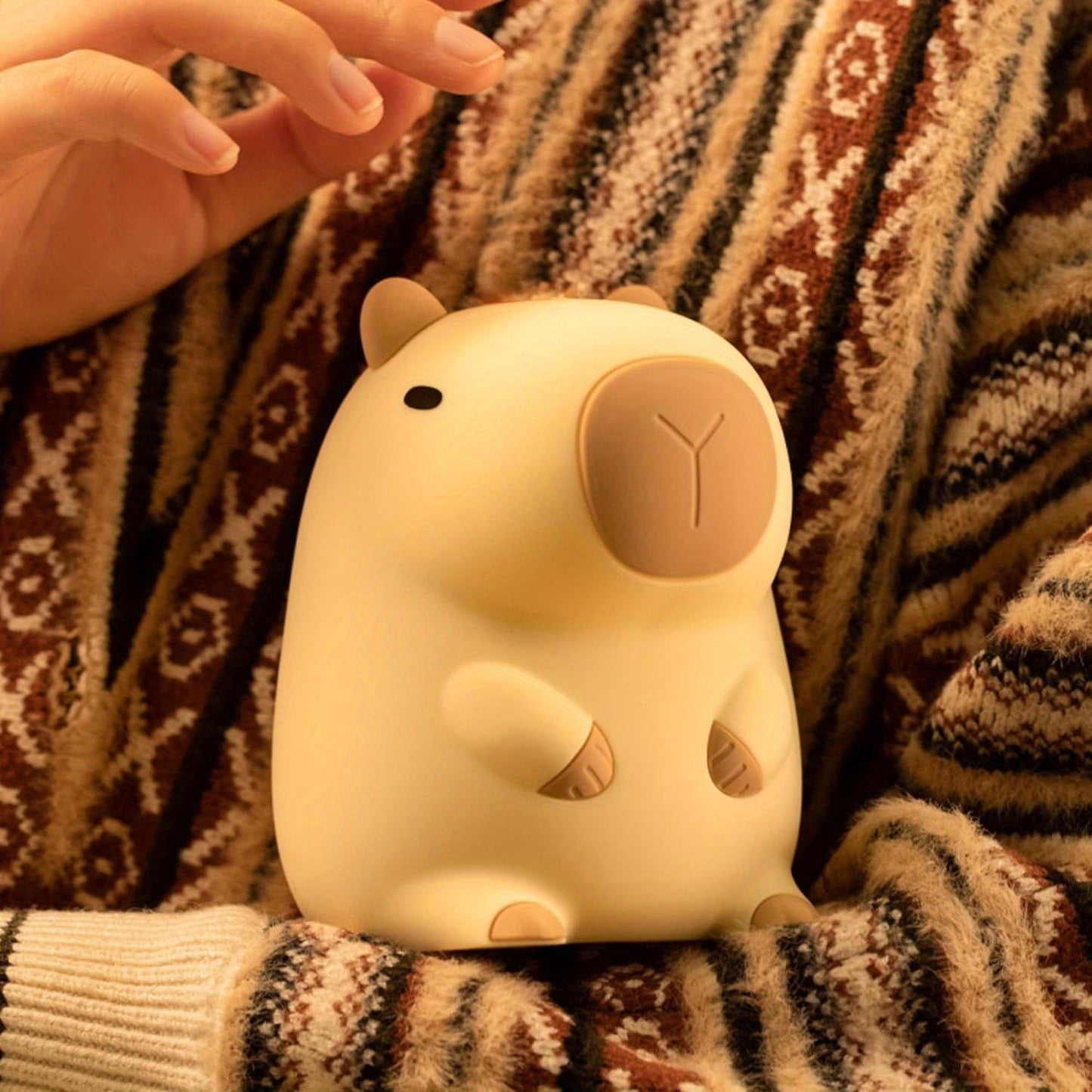 Floroux Lampe de nuit LED squishy | Dimmable et rechargeable | Lampe tactile d'animal pour chambre d'enfants et chambre à coucher
