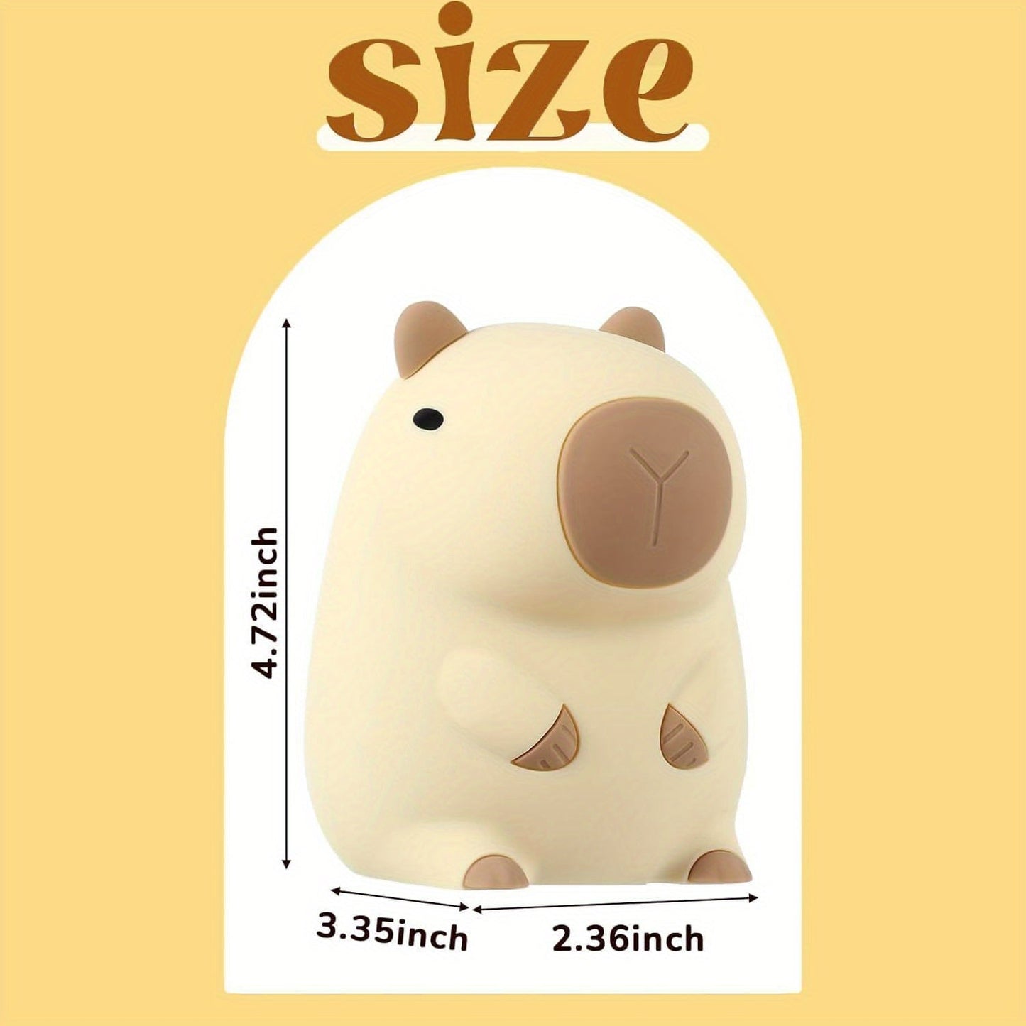 Floroux Lampe de nuit LED squishy | Dimmable et rechargeable | Lampe tactile d'animal pour chambre d'enfants et chambre à coucher