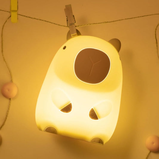 Floroux Lampe de nuit LED squishy | Dimmable et rechargeable | Lampe tactile d'animal pour chambre d'enfants et chambre à coucher
